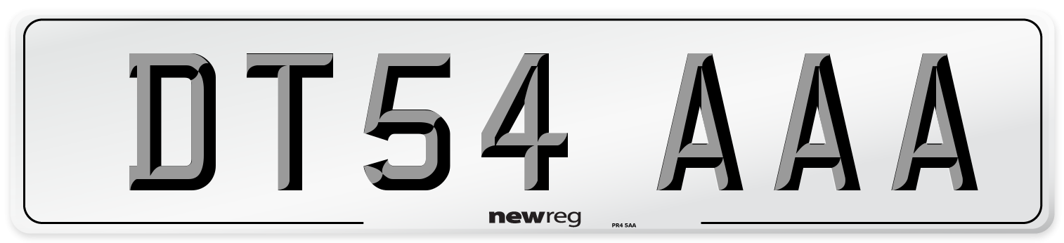 DT54 AAA Number Plate from New Reg